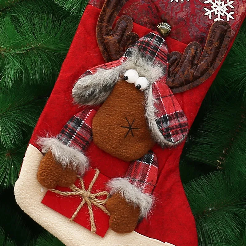 Christmas Character Stocking – Santa, Snowman & Reindeer Holiday Stockings