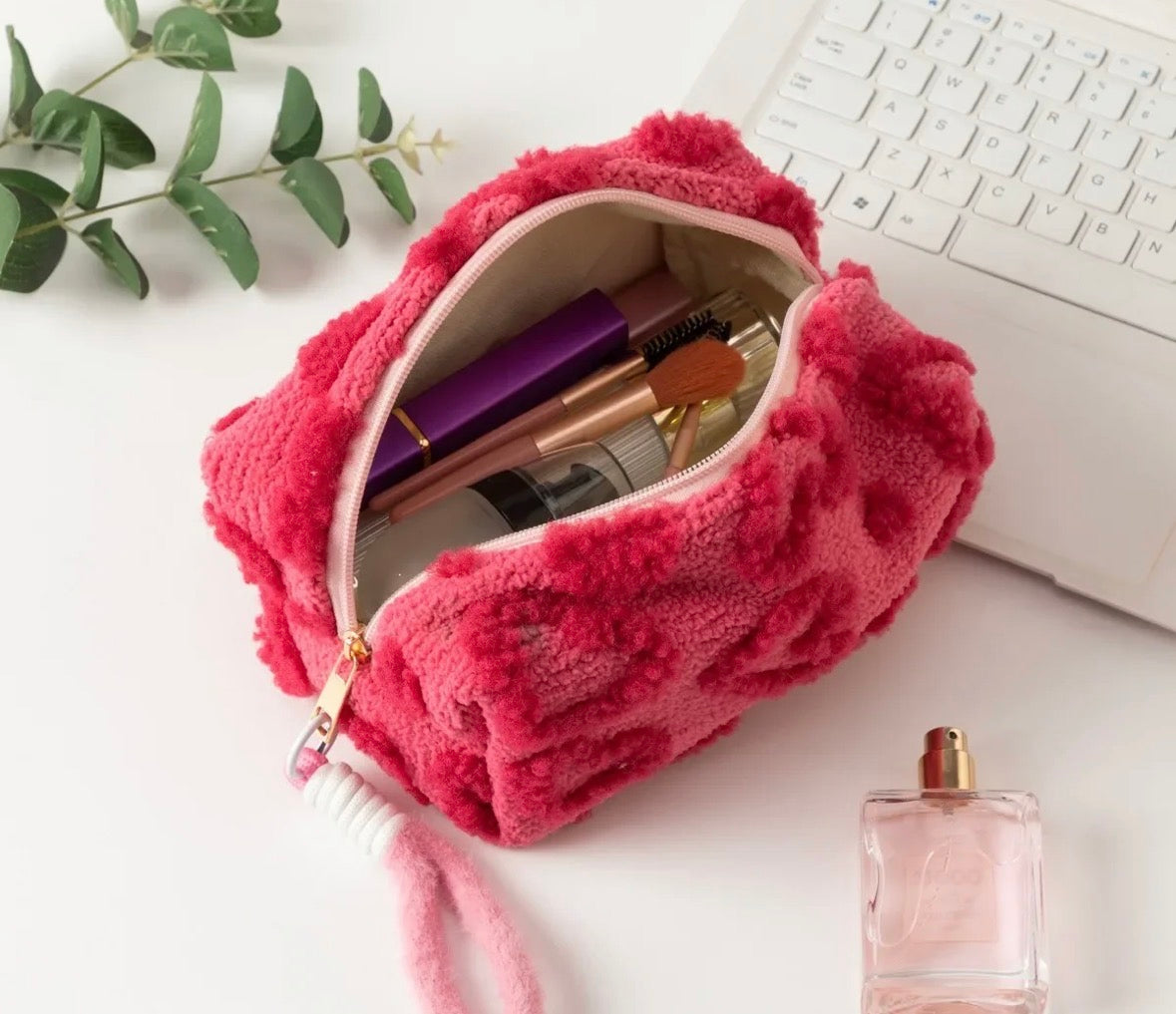 Plush Cosmetic Makeup Bag