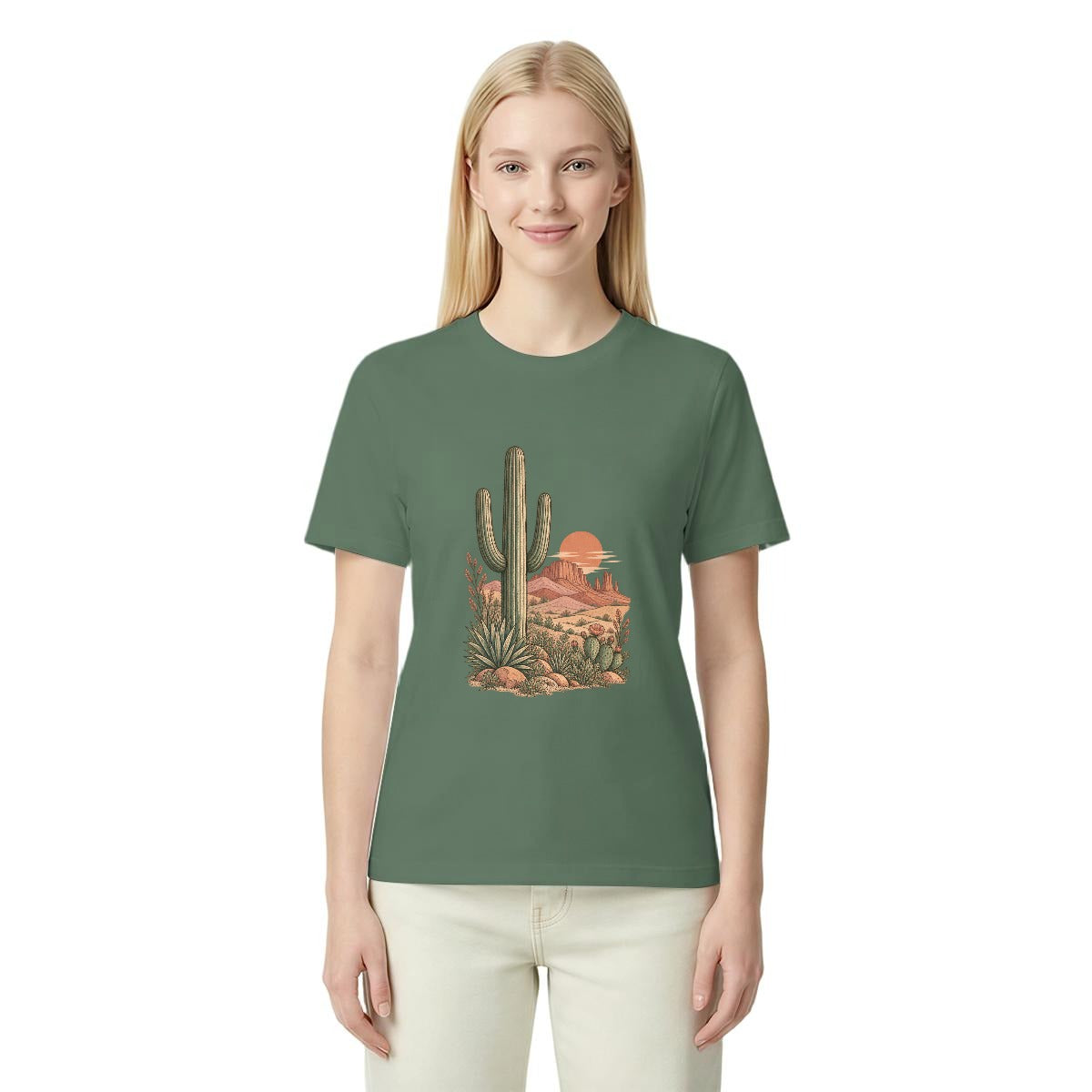Women’s Southwestern Desert Cactus Graphic T-Shirt