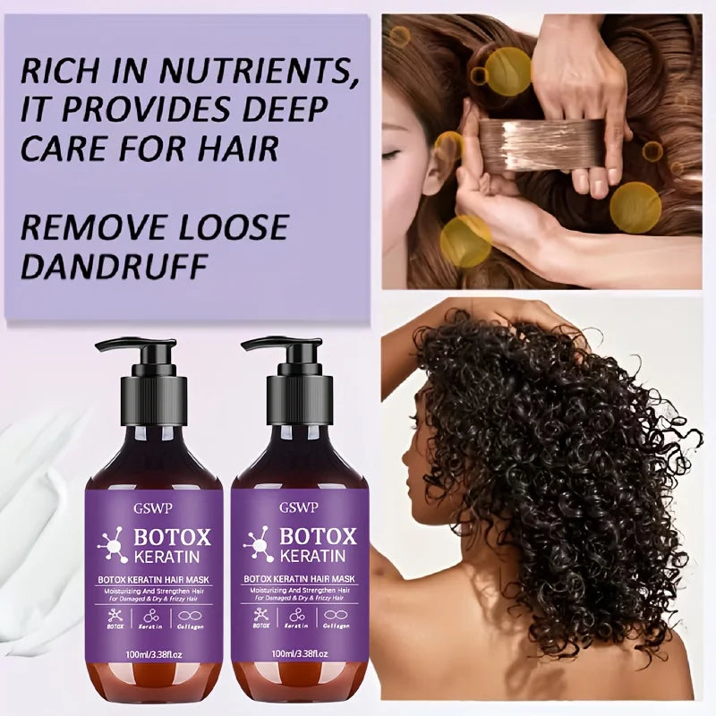 Keratin Hair Repair Mask | Deep Moisture & Frizz Control Treatment
