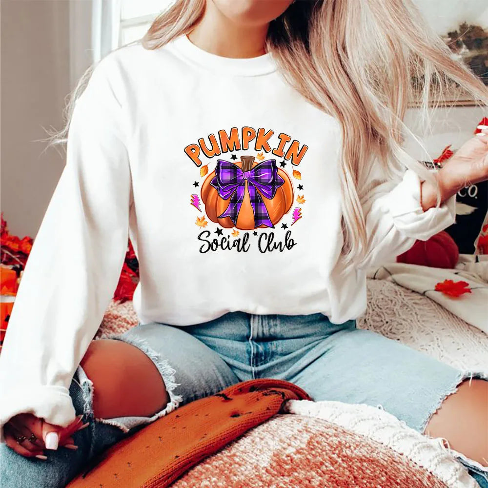 Pumpkin Social Club Sweatshirt | Cozy Fall  Sweater for Women