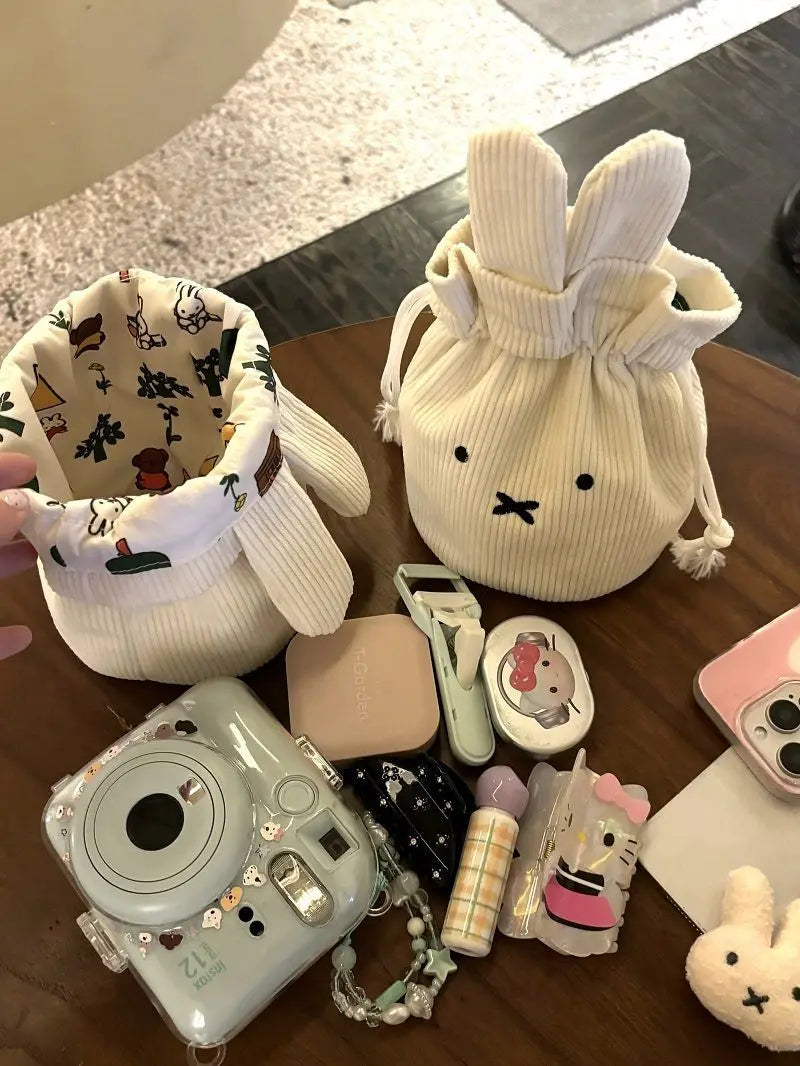Cute Corduroy Makeup Storage Bag
