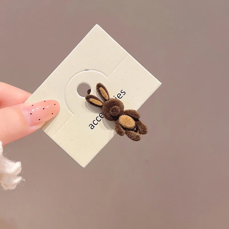 Cute Bear & Rabbit Hair Clips Set