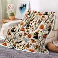 Cozy Halloween Patchwork Throw Blanket