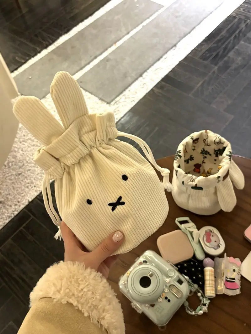 Cute Corduroy Makeup Storage Bag