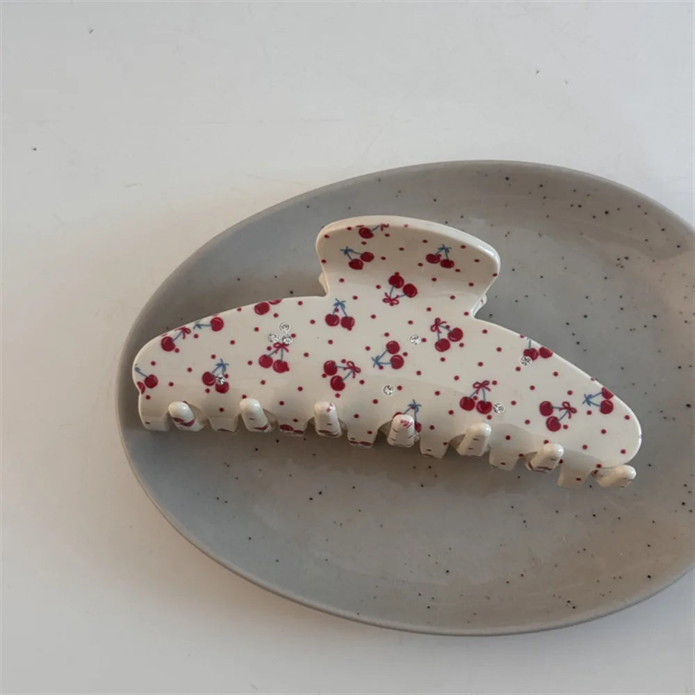 Cherry & Blueberry Hair Claw Clip