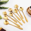 8-Piece Floral Stainless Steel Spoon Set