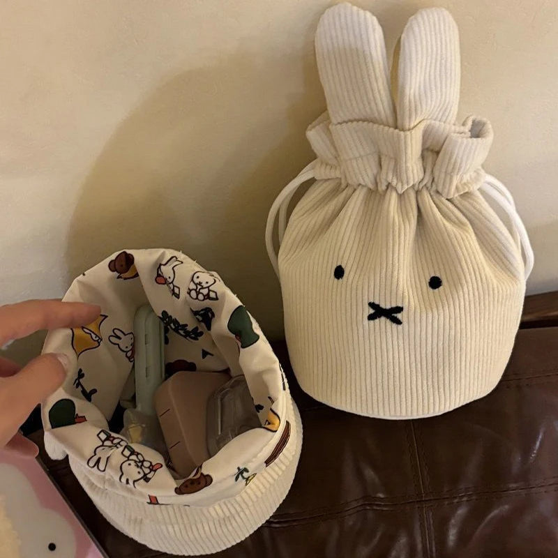 Cute Corduroy Makeup Storage Bag