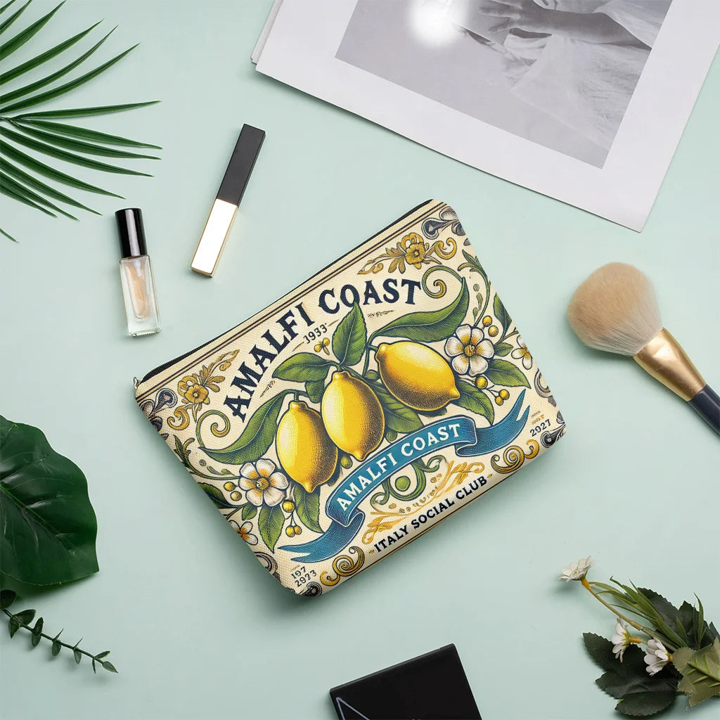 Amalfi Coast Lemon Makeup Bag
