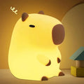 Cute Capybara Silicone LED Night Light – Soft Bedside Lamp for Kids & Bedroom Decor