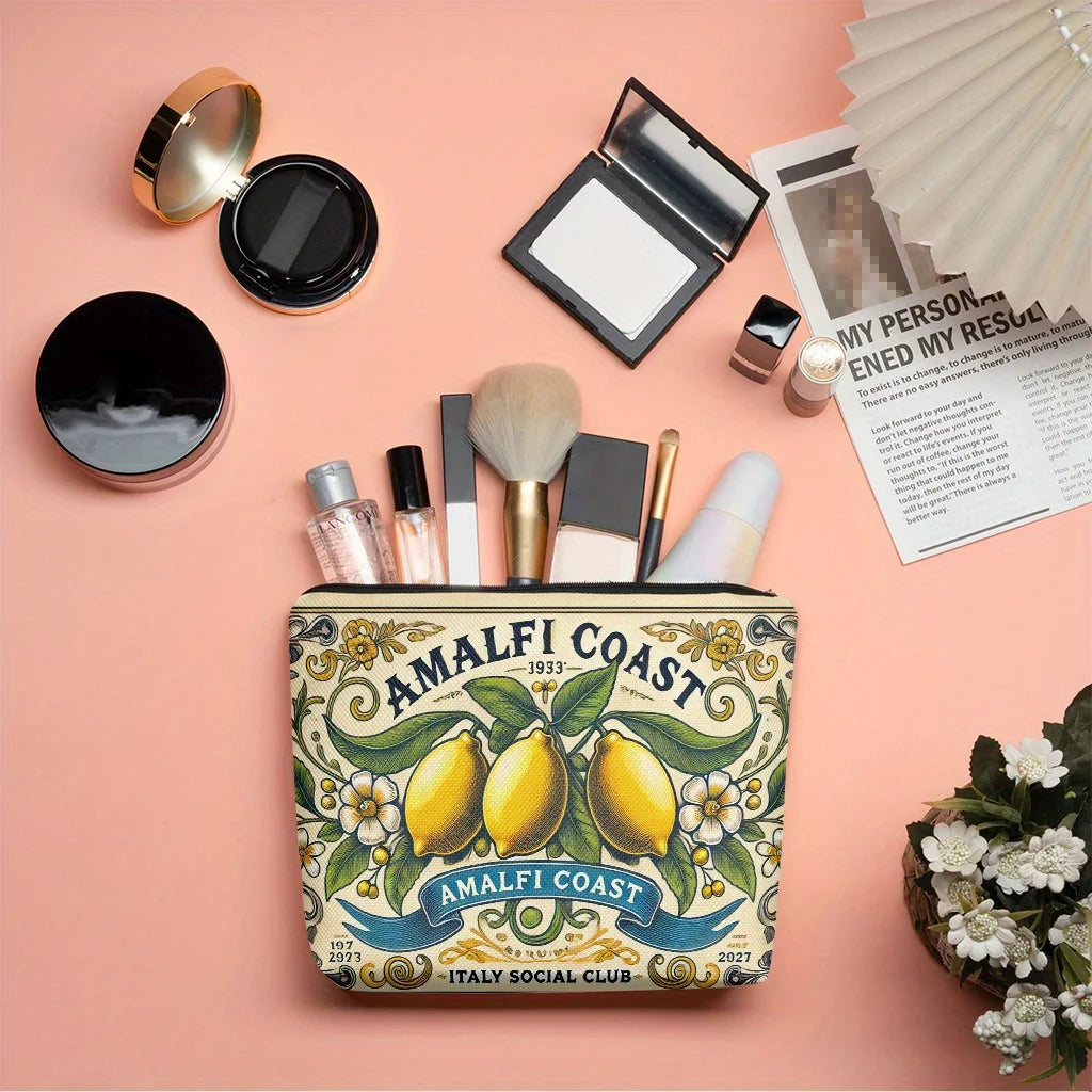 Amalfi Coast Lemon Makeup Bag