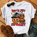 Cute Halloween Pumpkin Graphic T-Shirt for Women | Soft Fall Tee