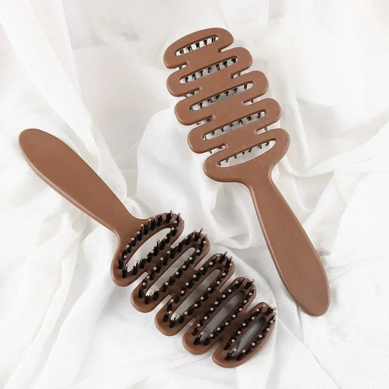 Boar Bristle Scalp Massage Hair Brush