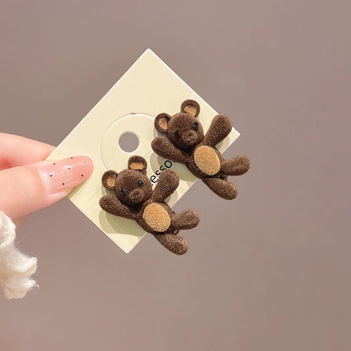 Cute Bear & Rabbit Hair Clips Set