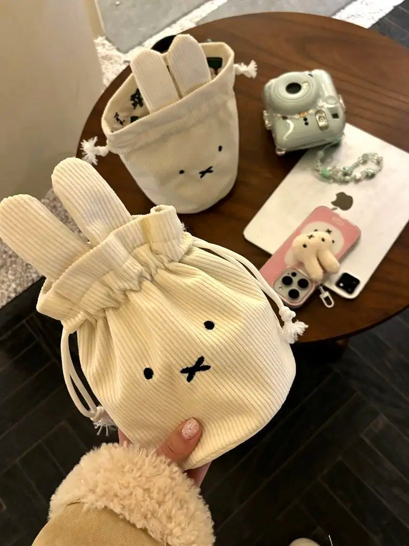 Cute Corduroy Makeup Storage Bag
