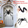 Giant 49-Inch Halloween Spider with Stretch Web