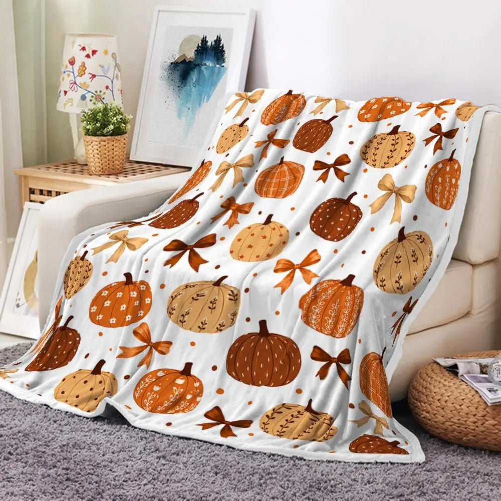 Cozy Halloween Patchwork Throw Blanket