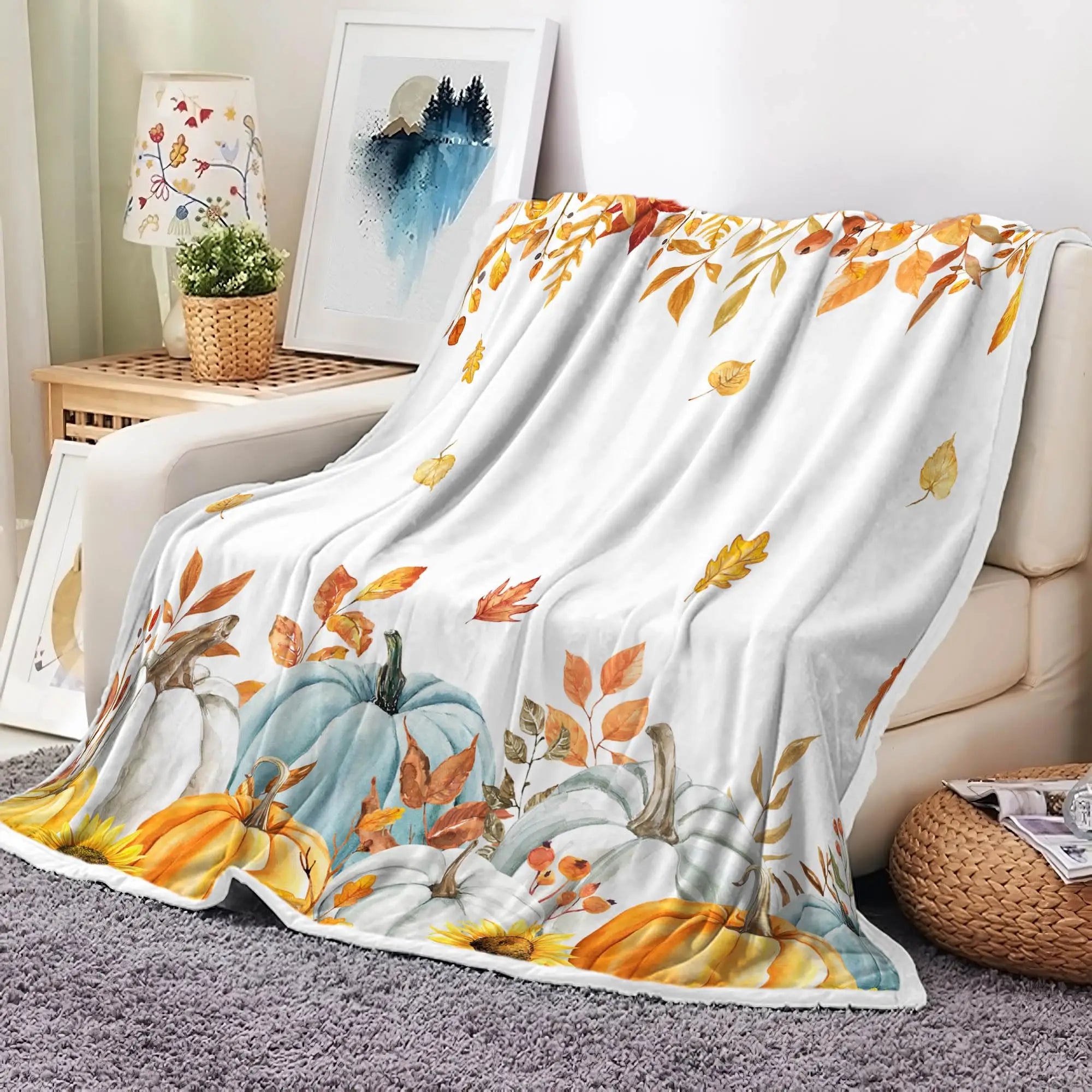 Cozy Halloween Patchwork Throw Blanket