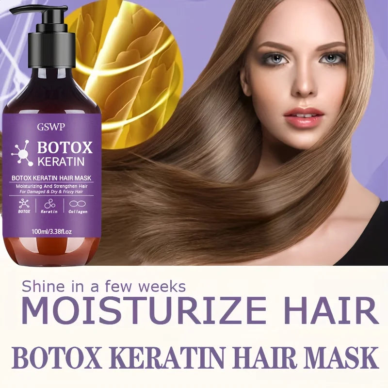Keratin Hair Repair Mask | Deep Moisture & Frizz Control Treatment