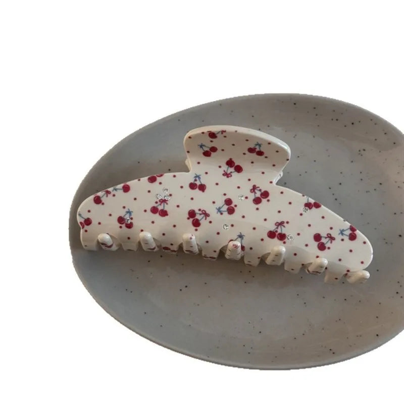Cherry & Blueberry Hair Claw Clip