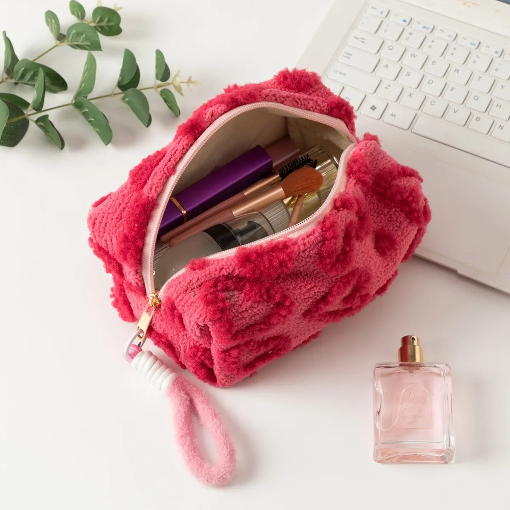 Plush Cosmetic Makeup Bag