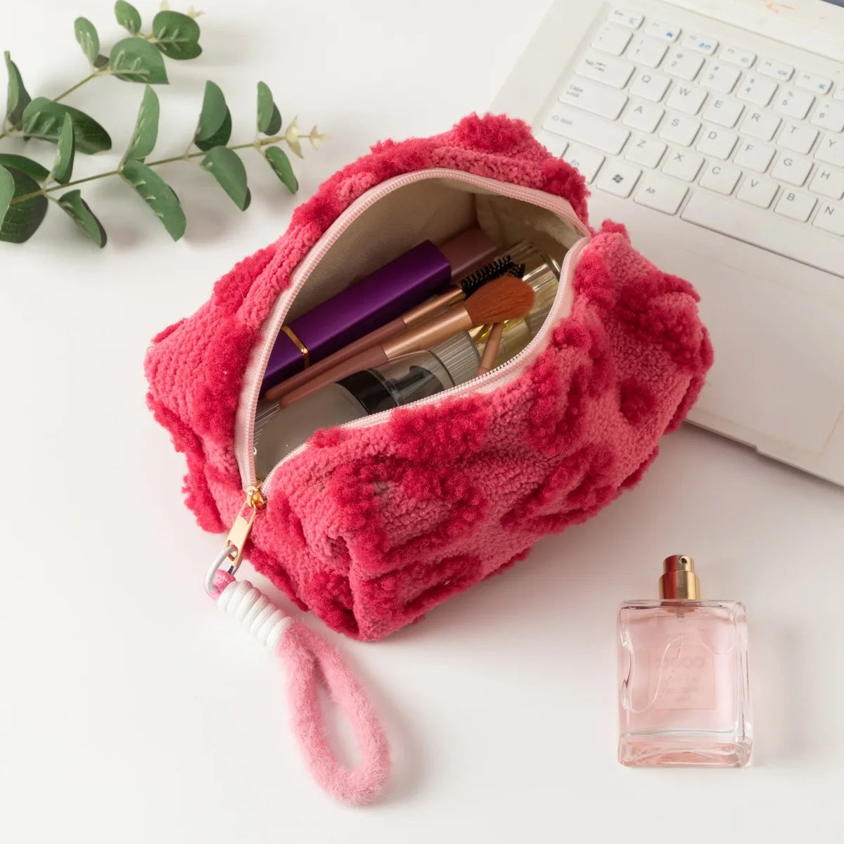 Plush Cosmetic Makeup Bag