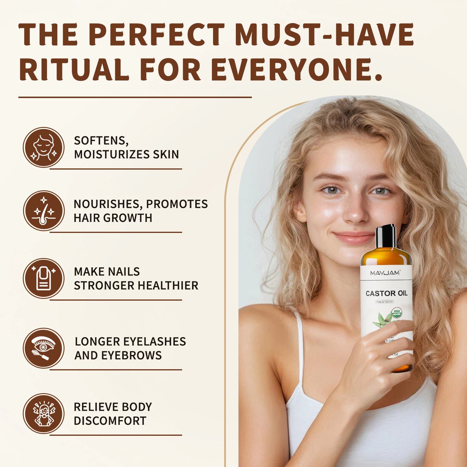 Organic Cold-Pressed Castor Oil – Natural Moisturizing Oil