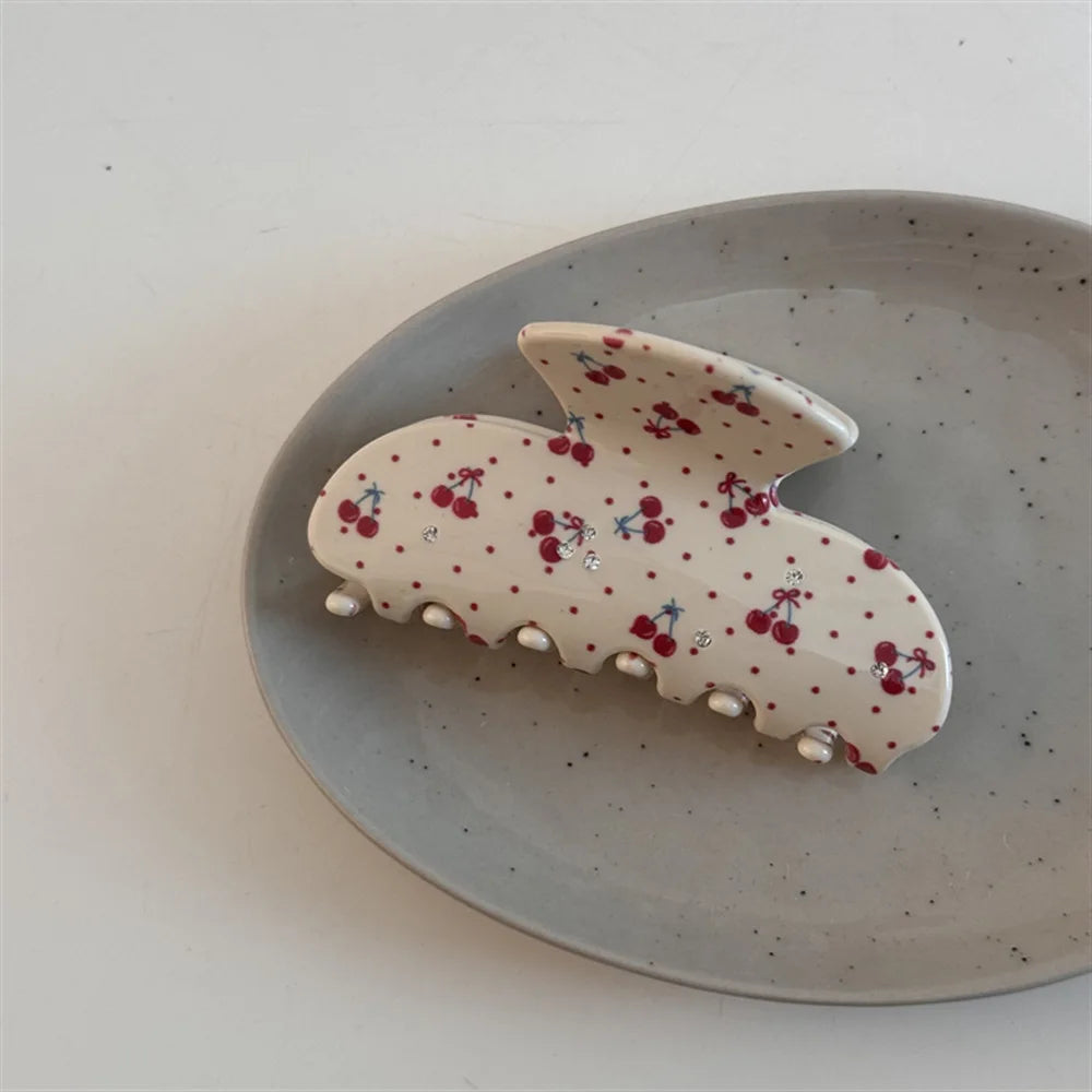 Cherry & Blueberry Hair Claw Clip