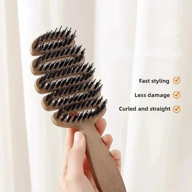 Boar Bristle Scalp Massage Hair Brush