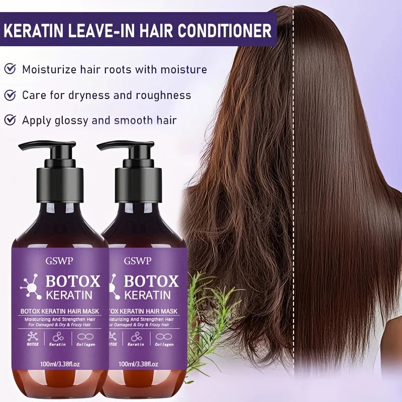 Keratin Hair Repair Mask | Deep Moisture & Frizz Control Treatment