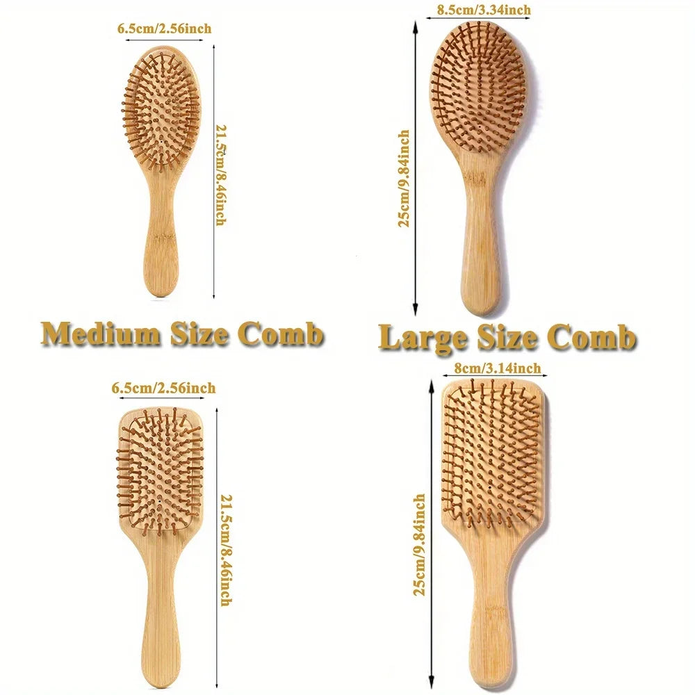Natural Bamboo Paddle Hair Brush