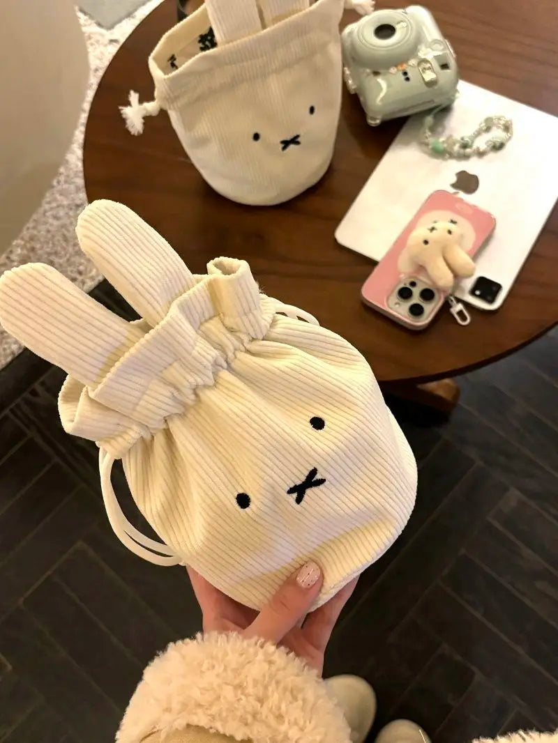 Cute Corduroy Makeup Storage Bag