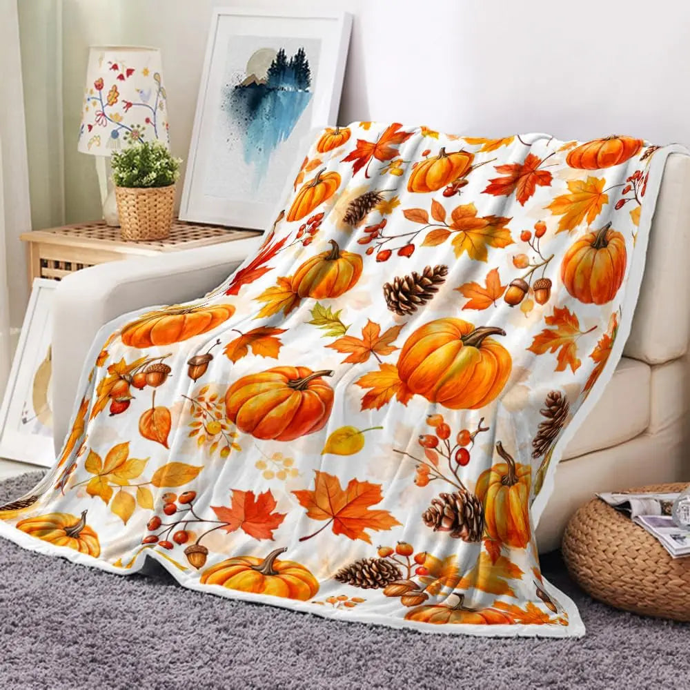 Cozy Halloween Patchwork Throw Blanket