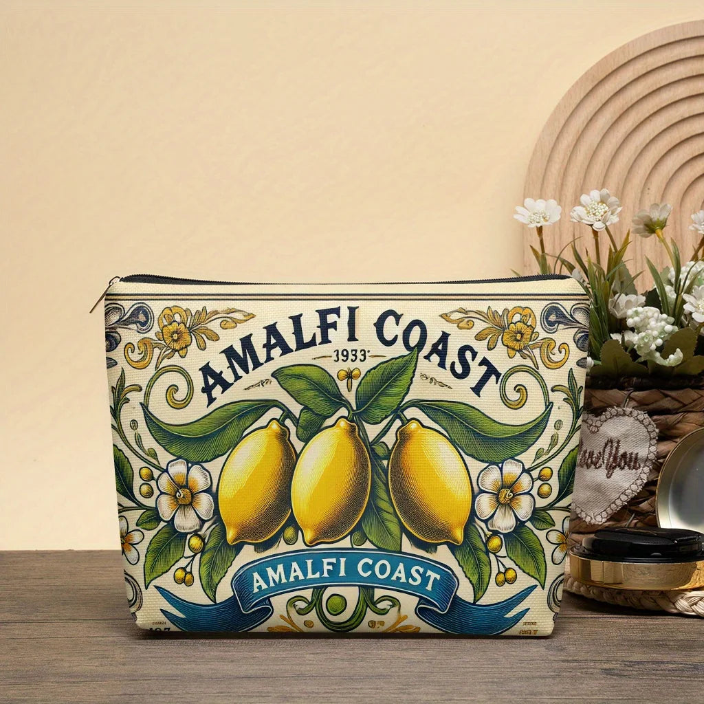 Amalfi Coast Lemon Makeup Bag