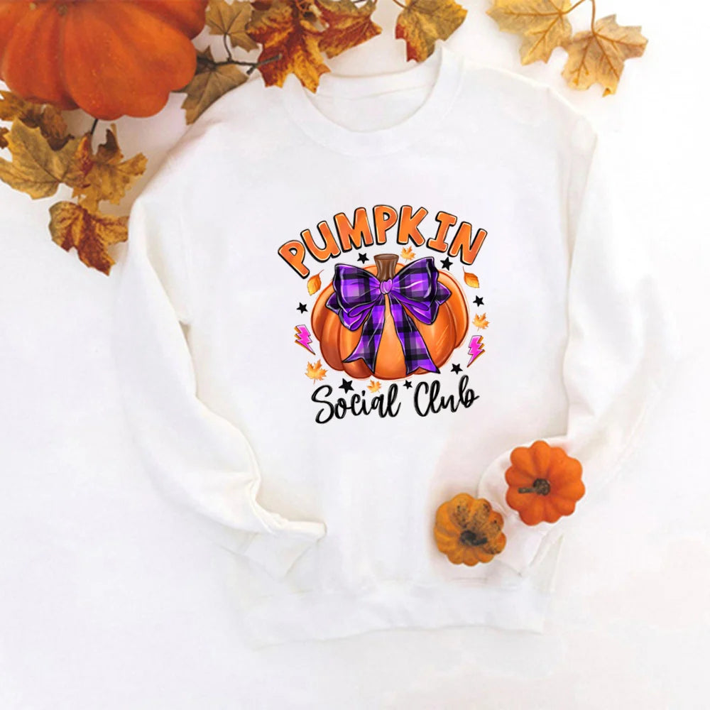 Pumpkin Social Club Sweatshirt | Cozy Fall  Sweater for Women