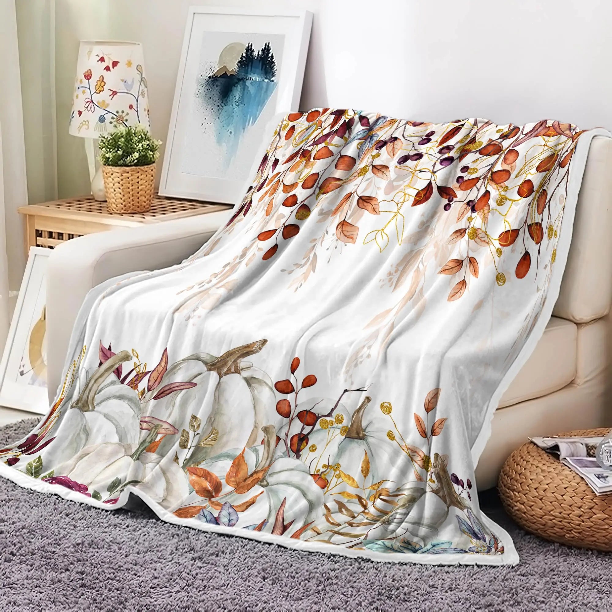 Cozy Halloween Patchwork Throw Blanket