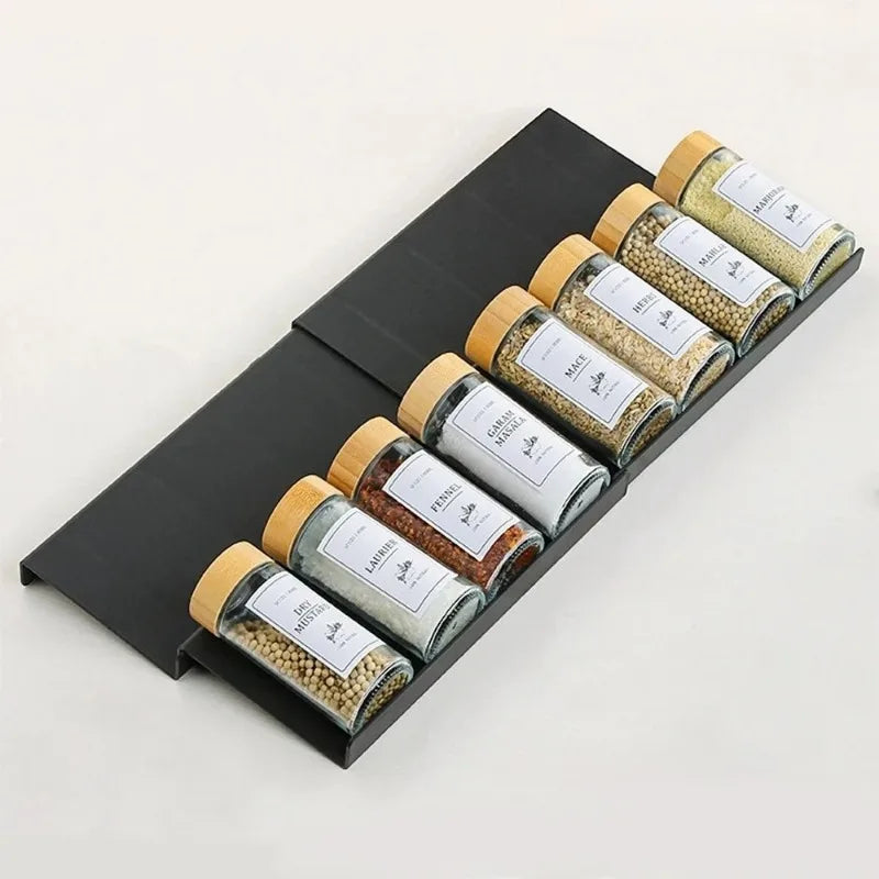 4-Tier Adjustable Spice Drawer Organizer
