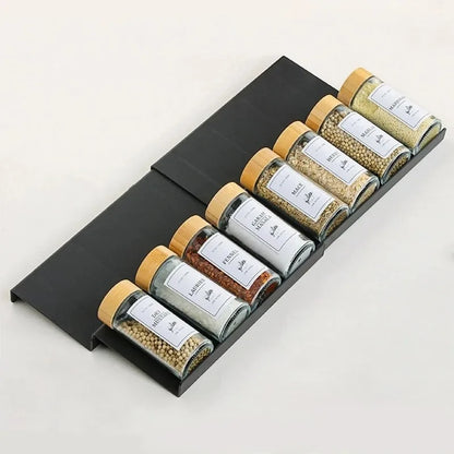 4-Tier Adjustable Spice Drawer Organizer