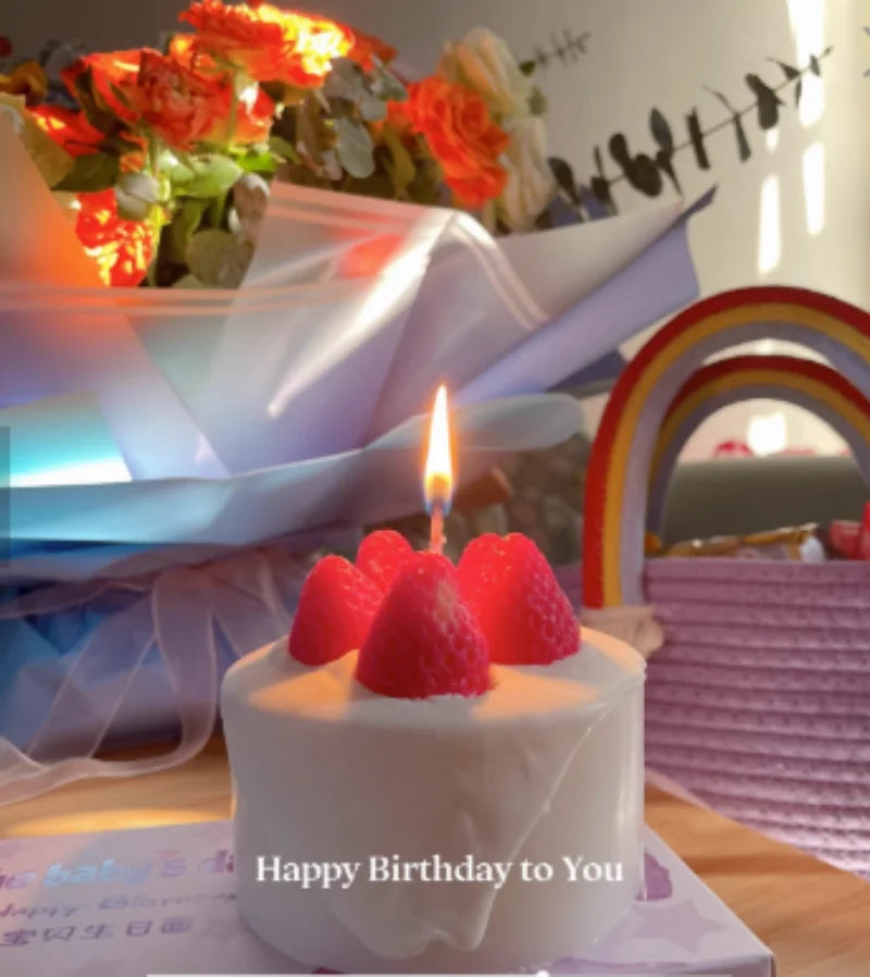 Handmade Strawberry Cake Scented Candle