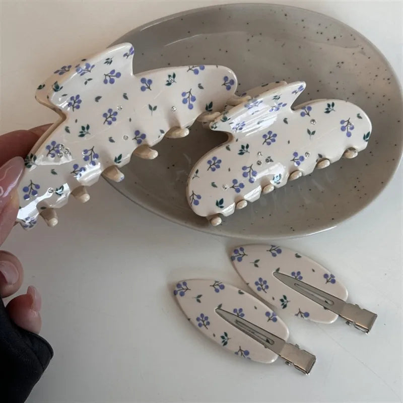 Cherry & Blueberry Hair Claw Clip