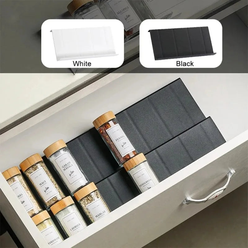 4-Tier Adjustable Spice Drawer Organizer