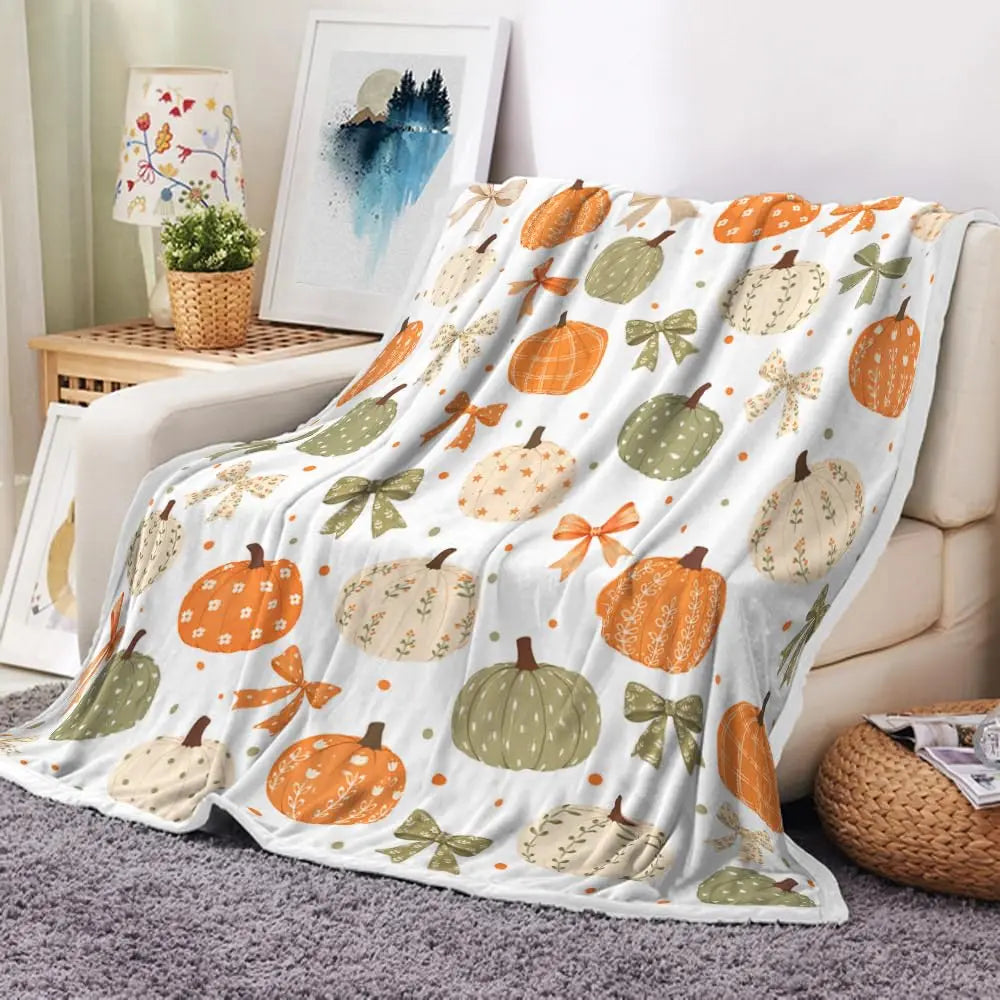 Cozy Halloween Patchwork Throw Blanket