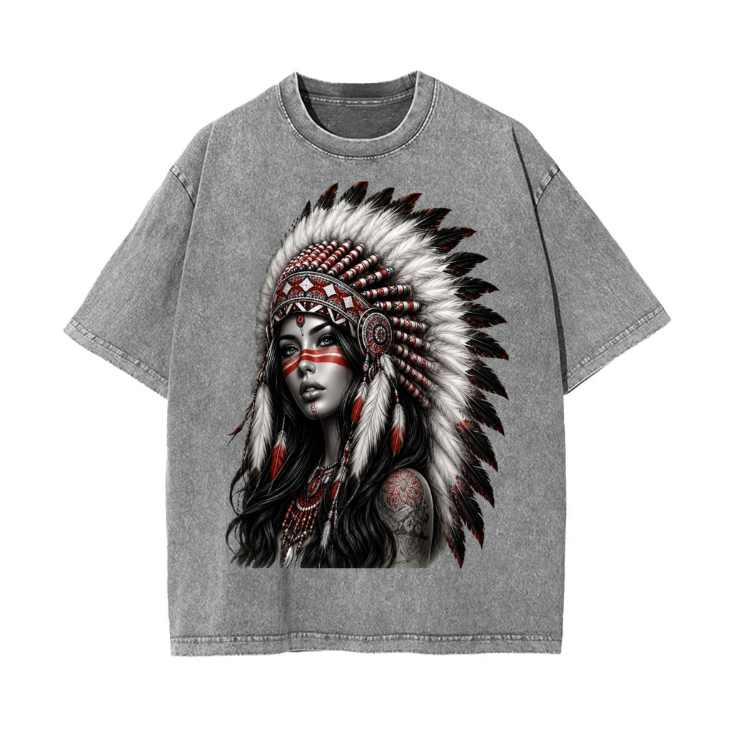Crimson Spirit Portrait Vintage Wash T-Shirt