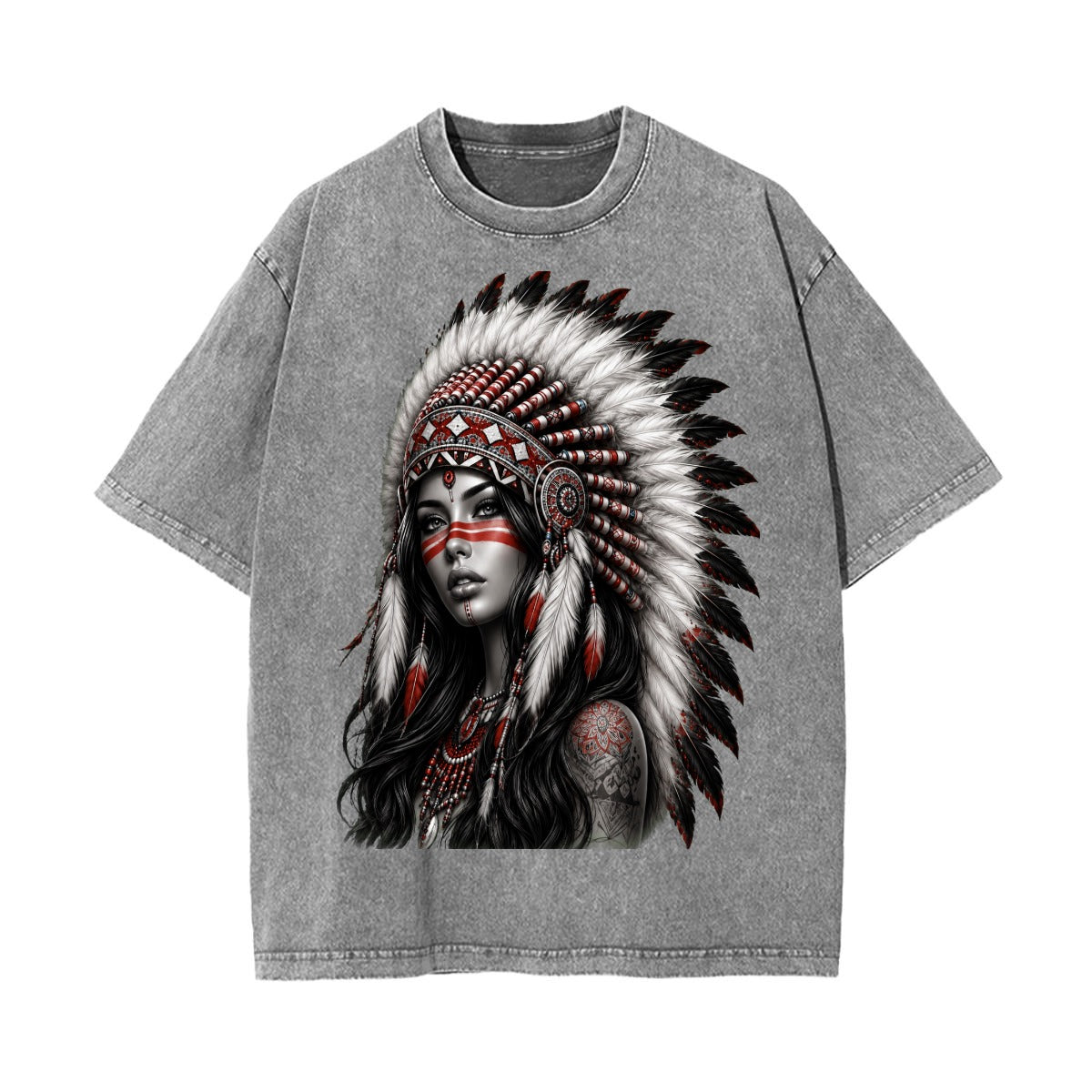 Crimson Spirit Portrait Vintage Wash T-Shirt