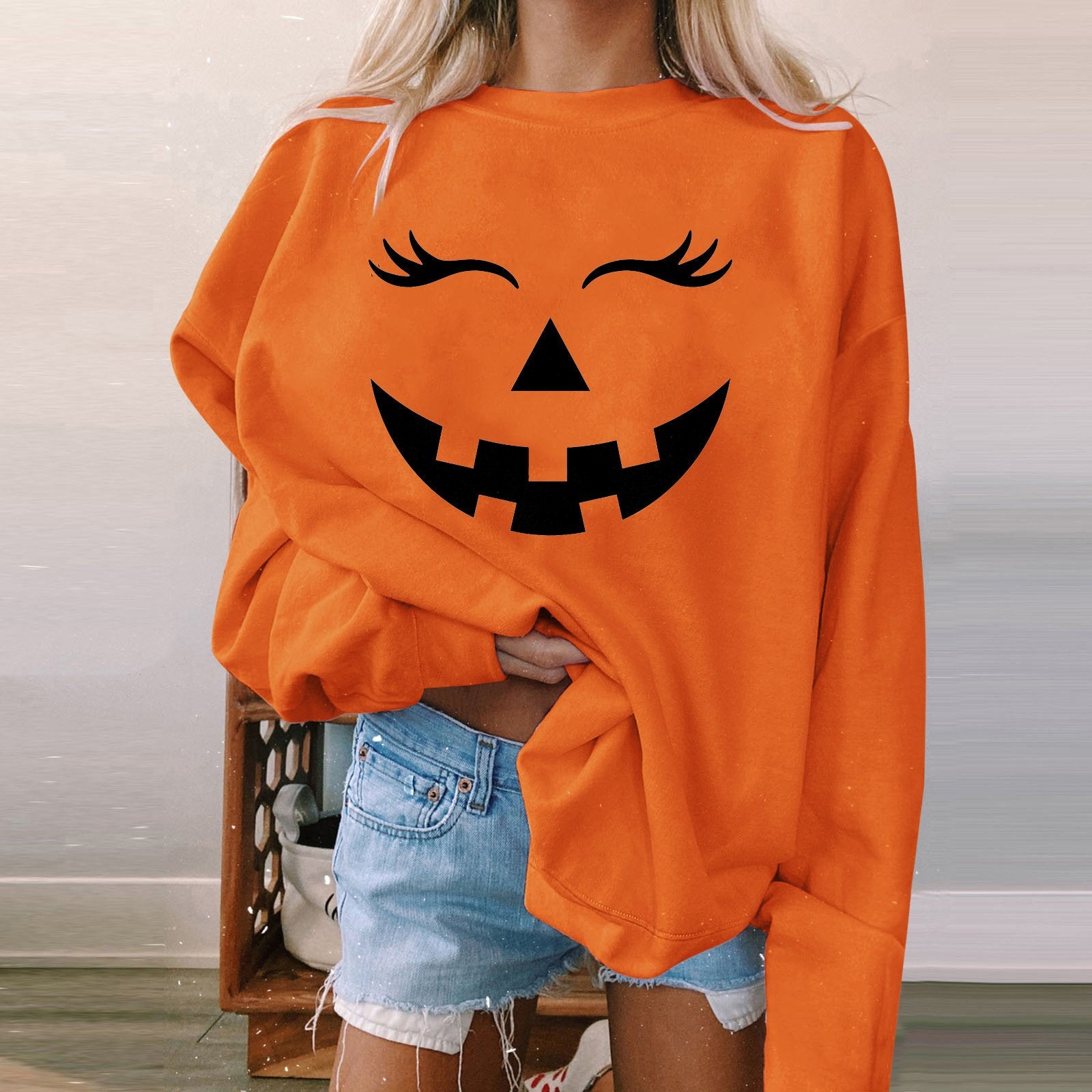 Halloween Women's Long Sleeve Padded Sweatshirt