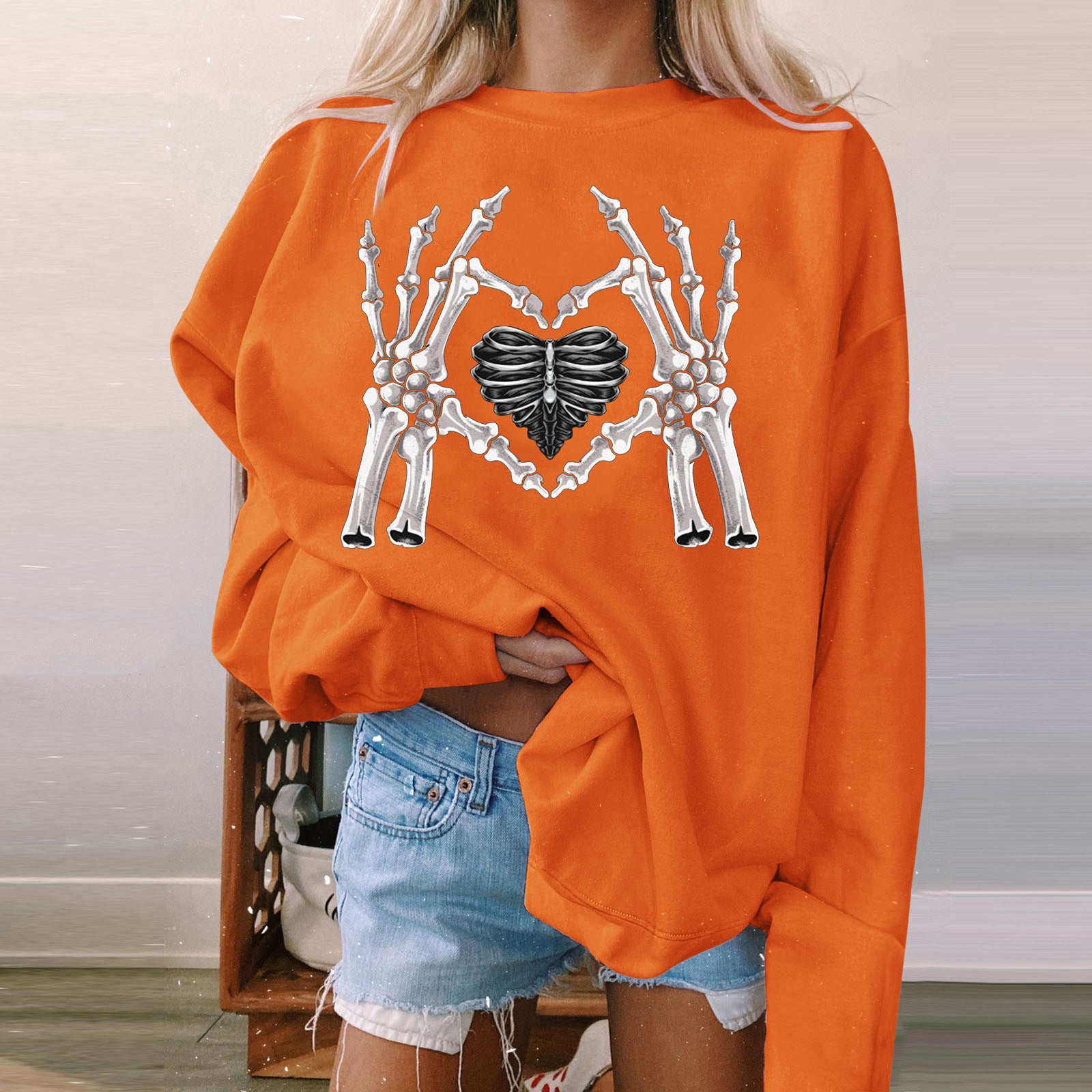 Halloween Women's Long Sleeve Padded Sweatshirt