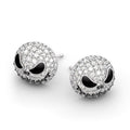 Rhinestone Skull Stud Earrings for Halloween