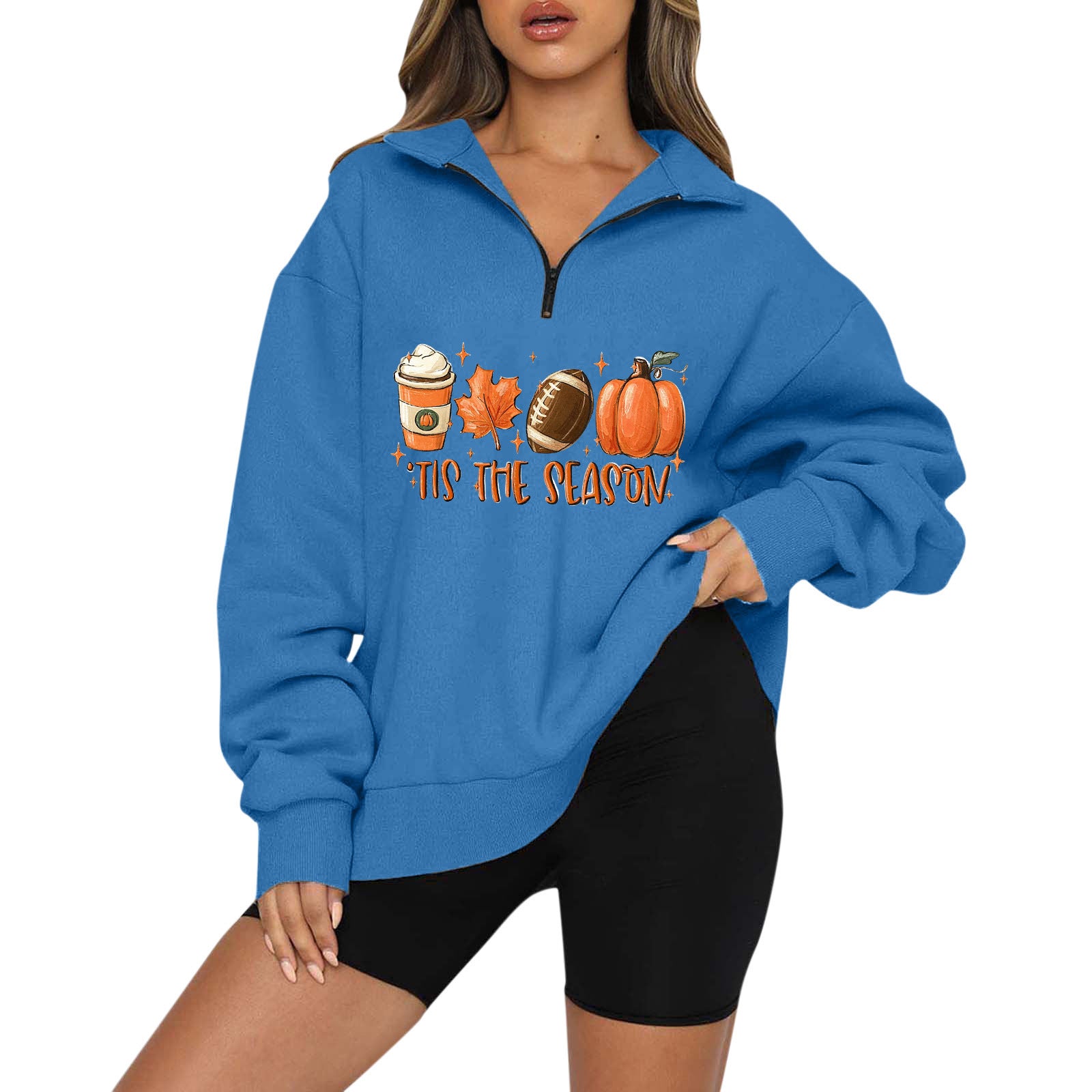 Women’s Halloween Pumpkin Zip Hoodie | Cozy Fall Sweatshirt
