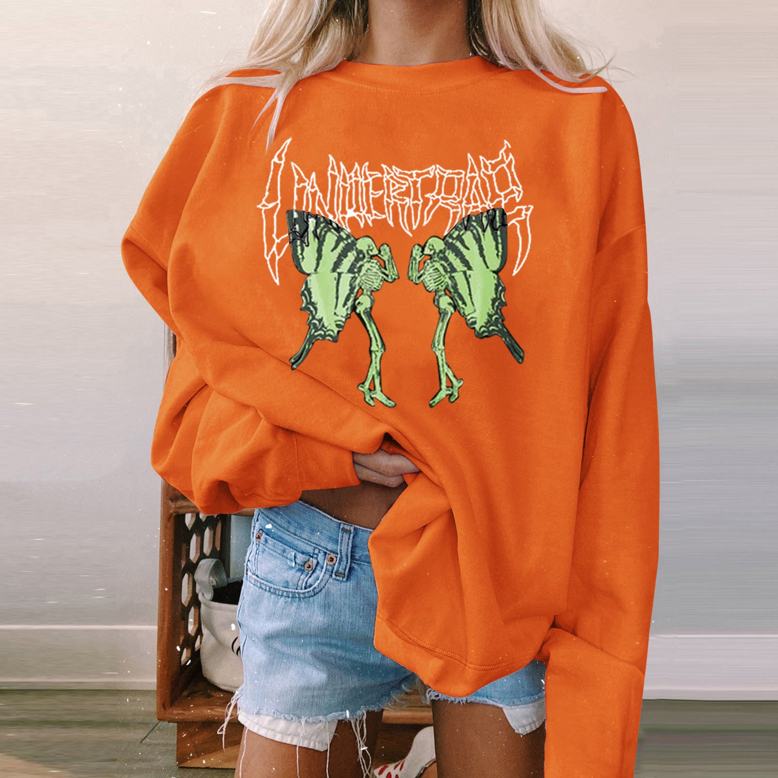 Halloween Women's Long Sleeve Padded Sweatshirt