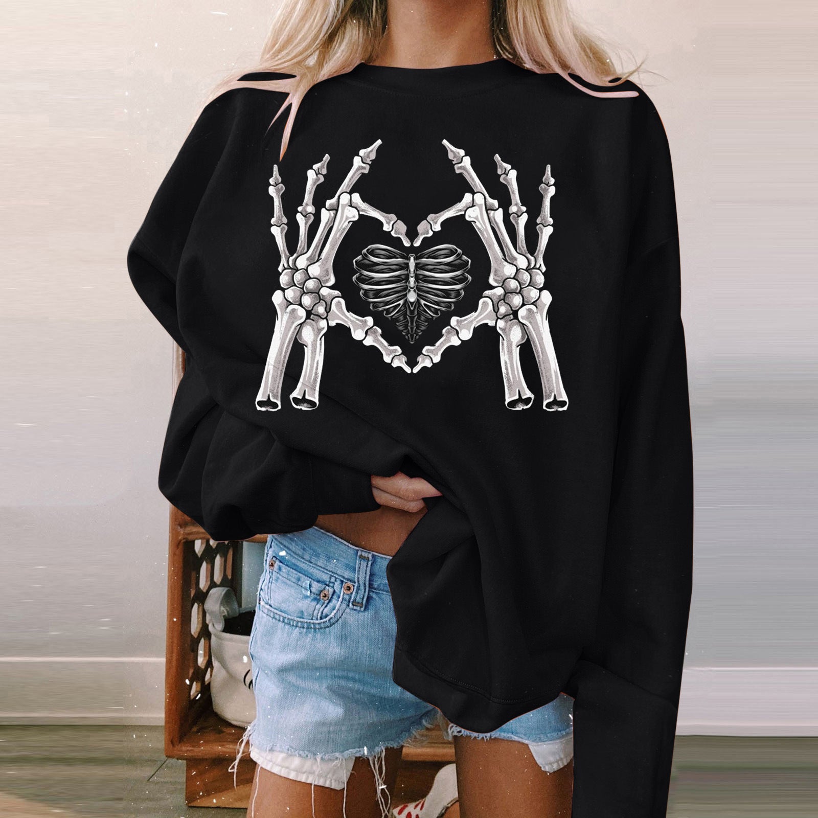 Halloween Women's Long Sleeve Padded Sweatshirt